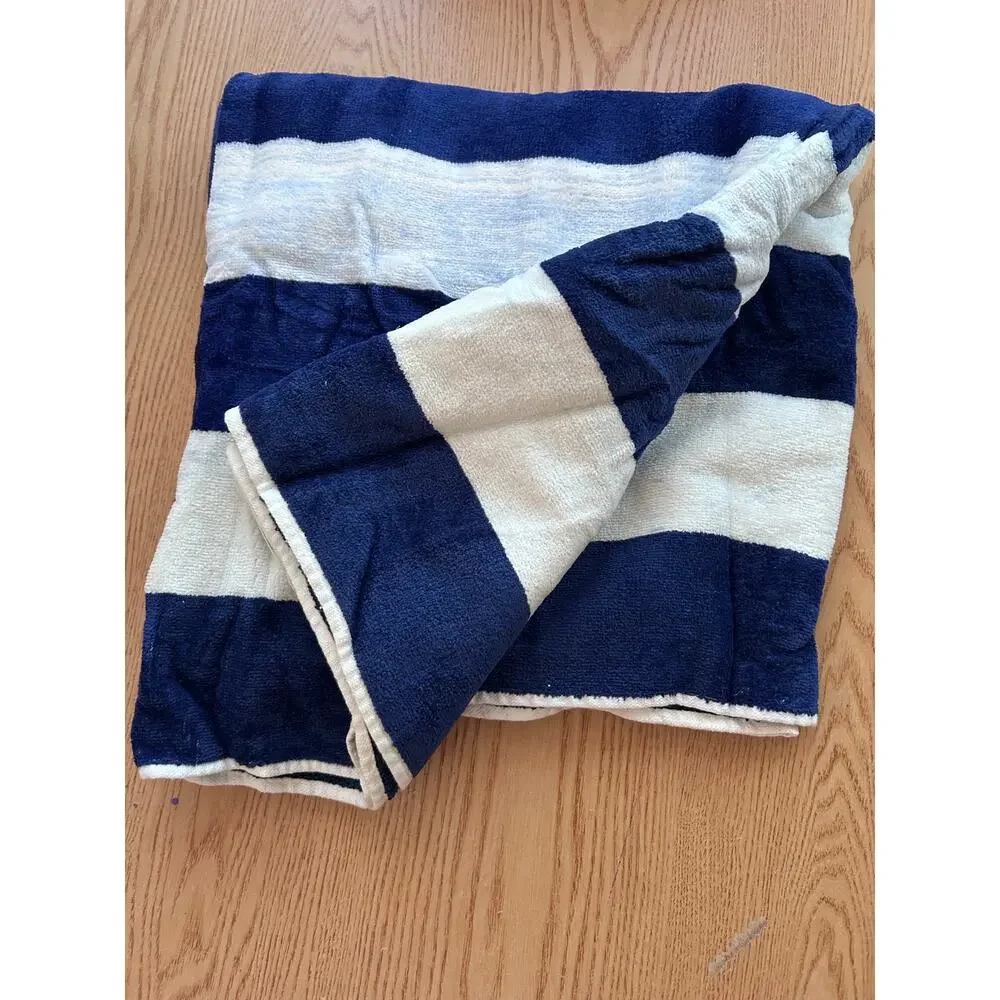 New Novia Collection Velour Jacquard Cabana Stripe Beach 🏖️Towel Cotton 30”x60”